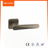 Modern square Solid Black Aluminium Lever Door Handle Home Toilet Interior Lever Door Lock Handle for Wood Door