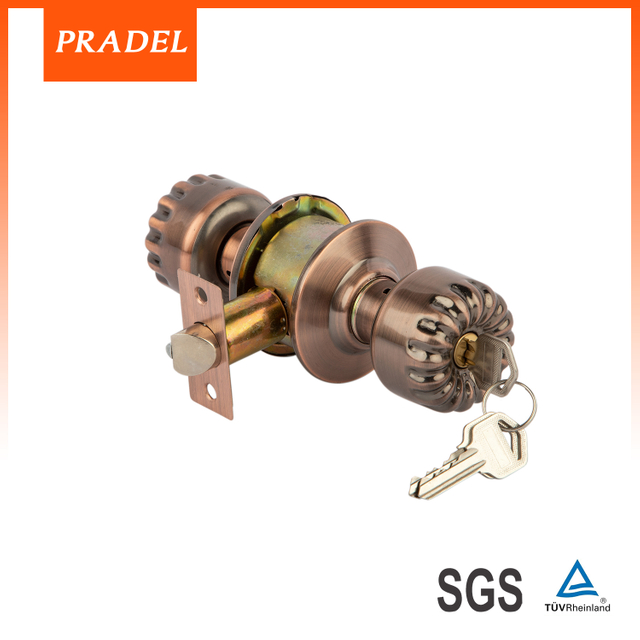 Interior Door Knobs Round Iron Door Knob Door Handles Lever Quick Open Privacy Escape Lockset Handle Lock 586 AC-ET