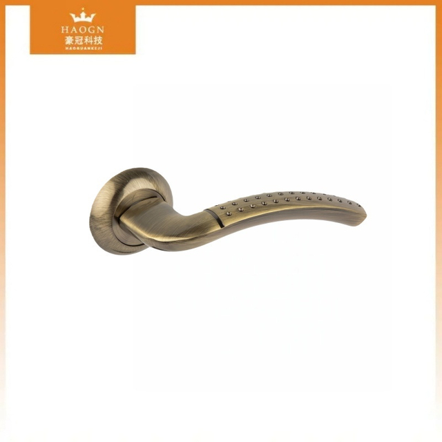 Modern Round Design Zinc Alloy Black Interior Door Handle Hot Sale for Home Office Hotel Apartment Door Use