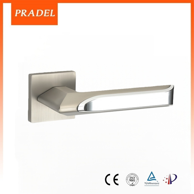  Zinc Alloy Matt Black Indoor Door Handle Lock Set Home House Bathroom Lever Door Handle Lock for Wood Door